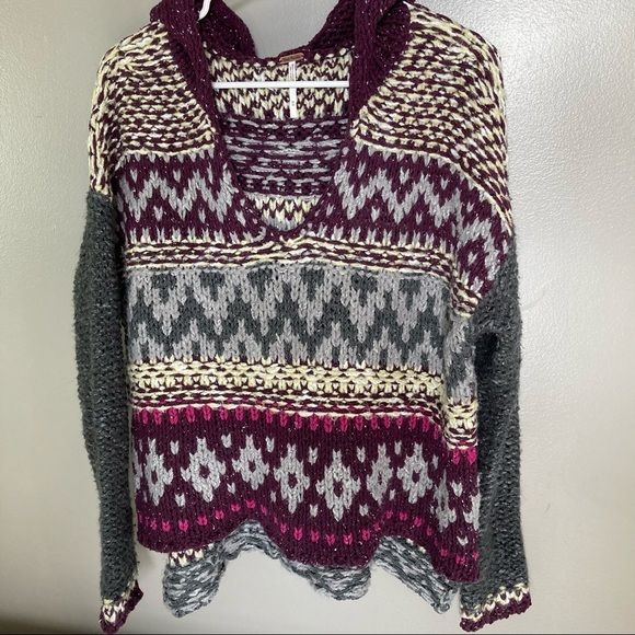 Free People Fair Isle Hooded Sweater - Picture 7 of 9